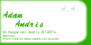 adam andris business card